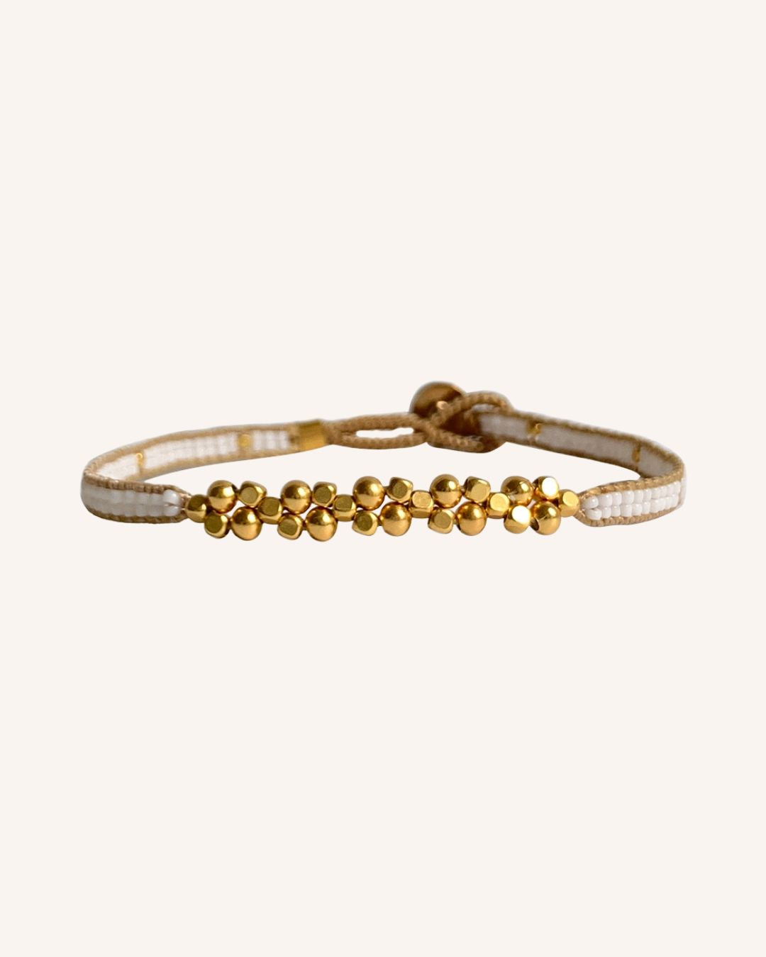 IBU Armband "Jill Bunch" - Weiss/Gold