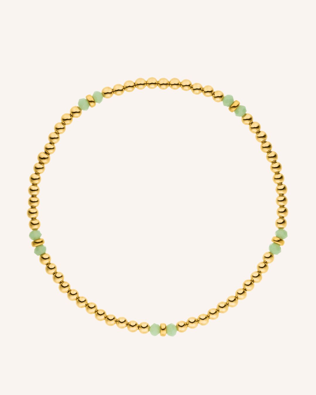 Stretcharmband "Gold/Türkis" - Gold 3mm