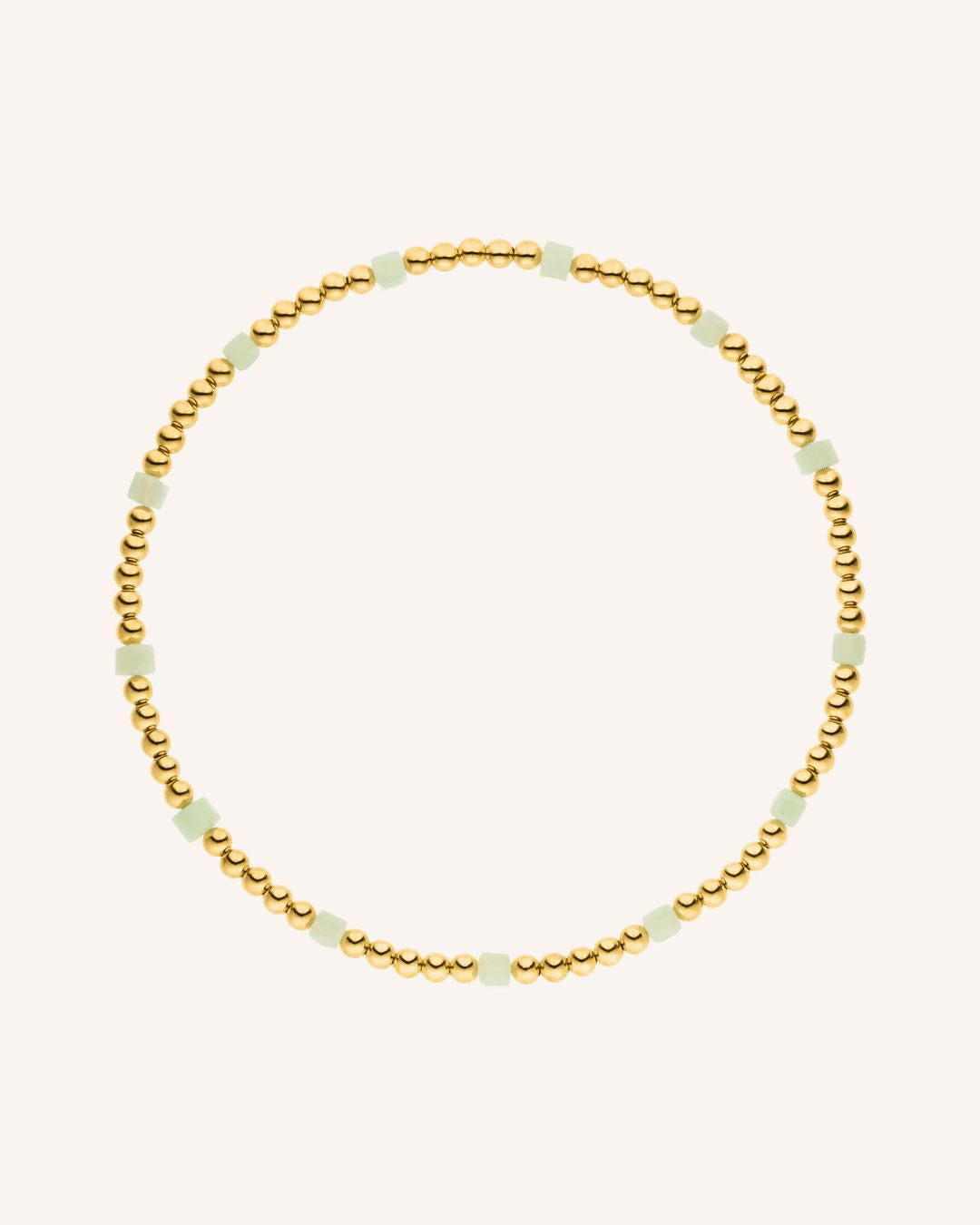 Stretcharmband "Square" - Gold/Türkis