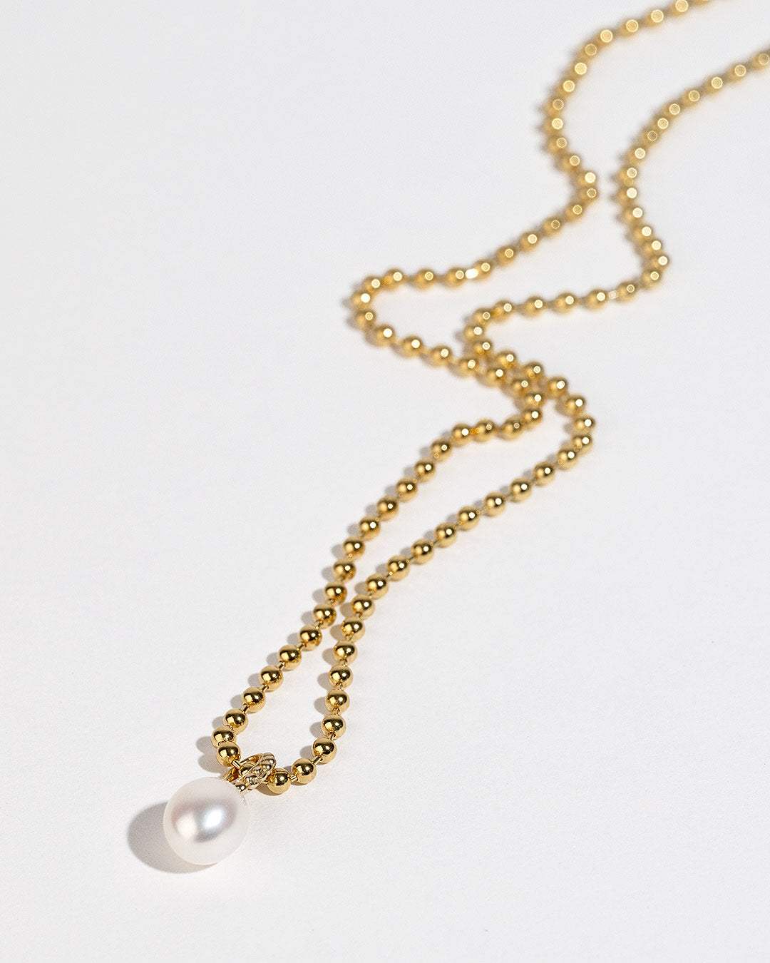 Halskette "Perle" - Kugelkette Gold