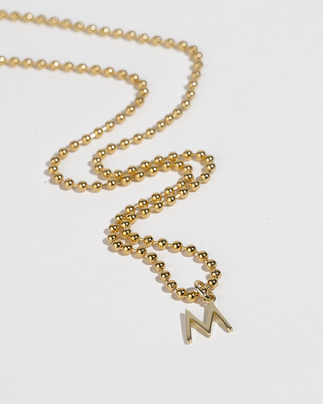 Halskette "Letter" - Kugelkette Gold