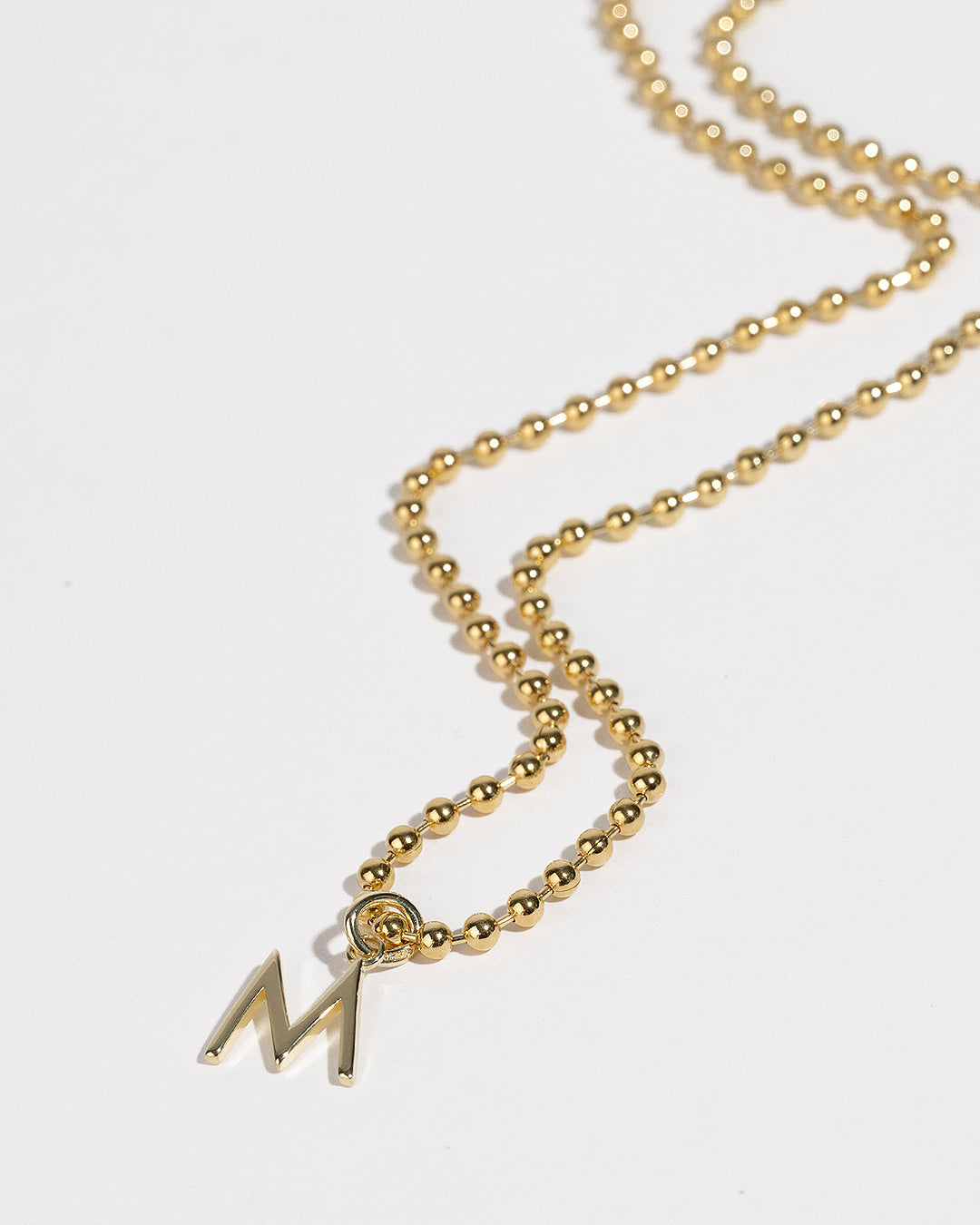 Halskette "Letter" - Kugelkette Gold