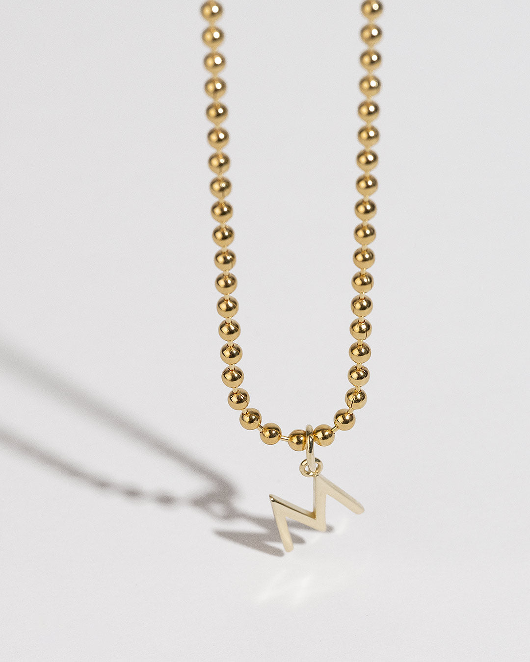 Halskette "Letter" - Kugelkette Gold