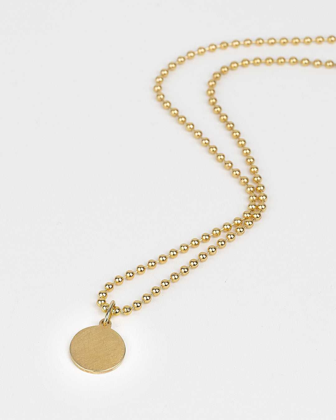 Halskette "Plättchen" - Kugelkette Gold