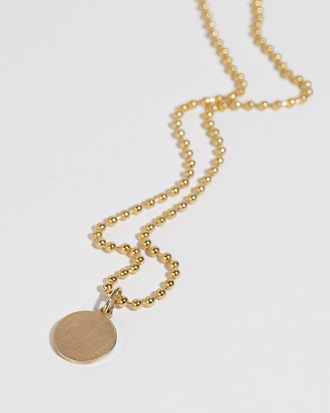 Halskette "Plättchen" - Kugelkette Gold