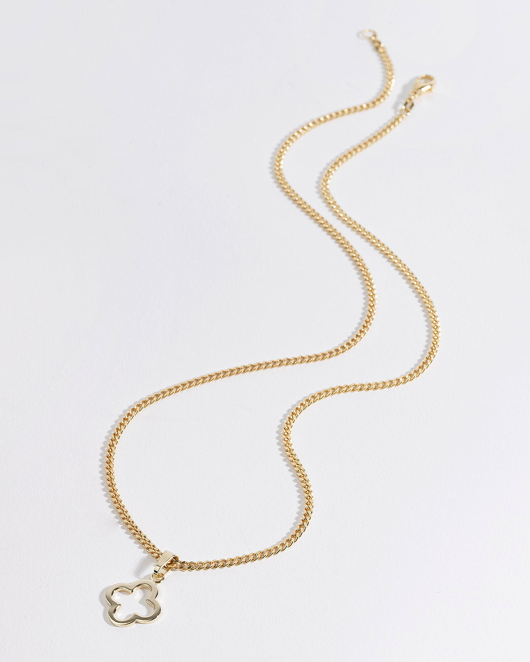 Halskette "Kleeblatt" - Panzerkette Gold