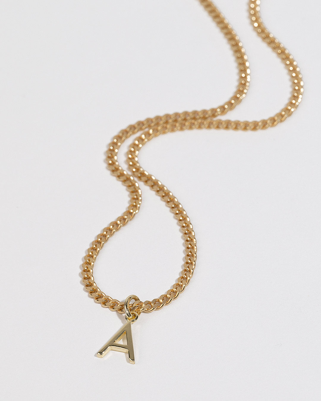 Halskette "Letter" - Panzerkette Gold