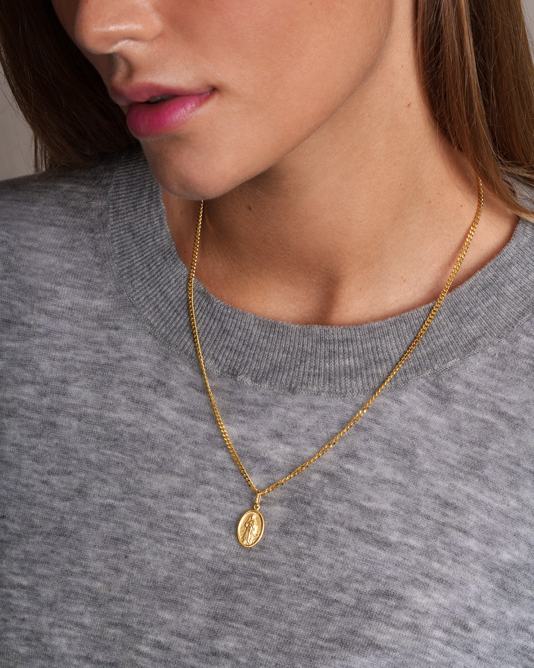 Halskette "Madonna" - Panzerkette Gold