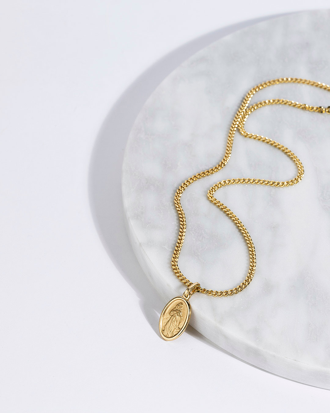 Halskette "Madonna" - Panzerkette Gold
