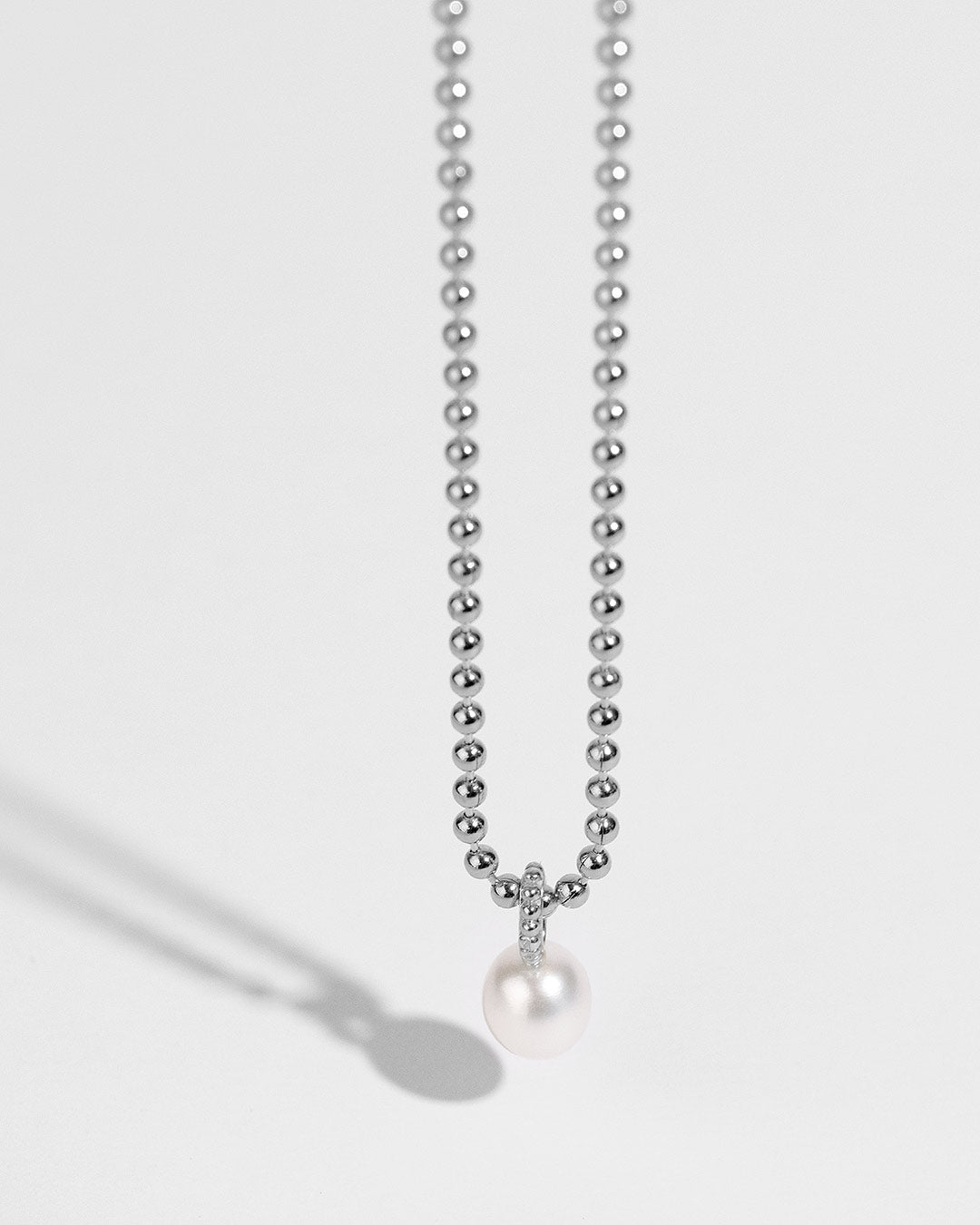 Halskette "Perle" - Kugelkette Silber