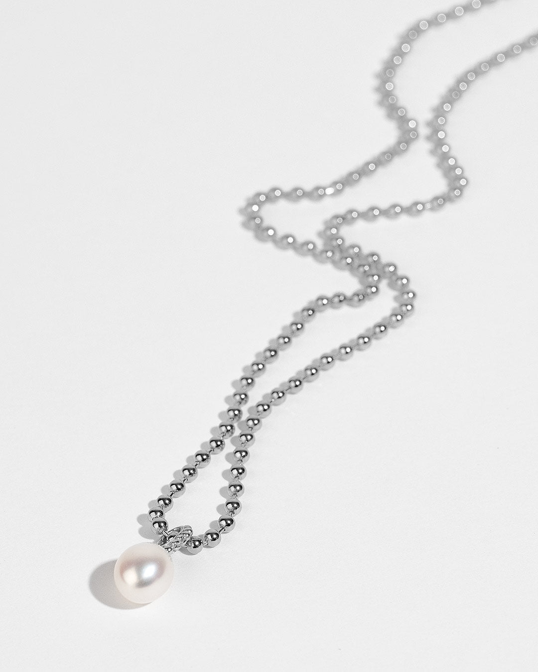 Halskette "Perle" - Kugelkette Silber