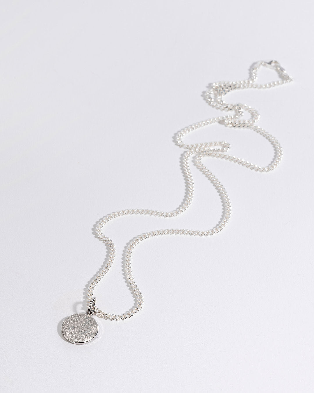 Halskette "Plättchen" - Panzerkette Silber