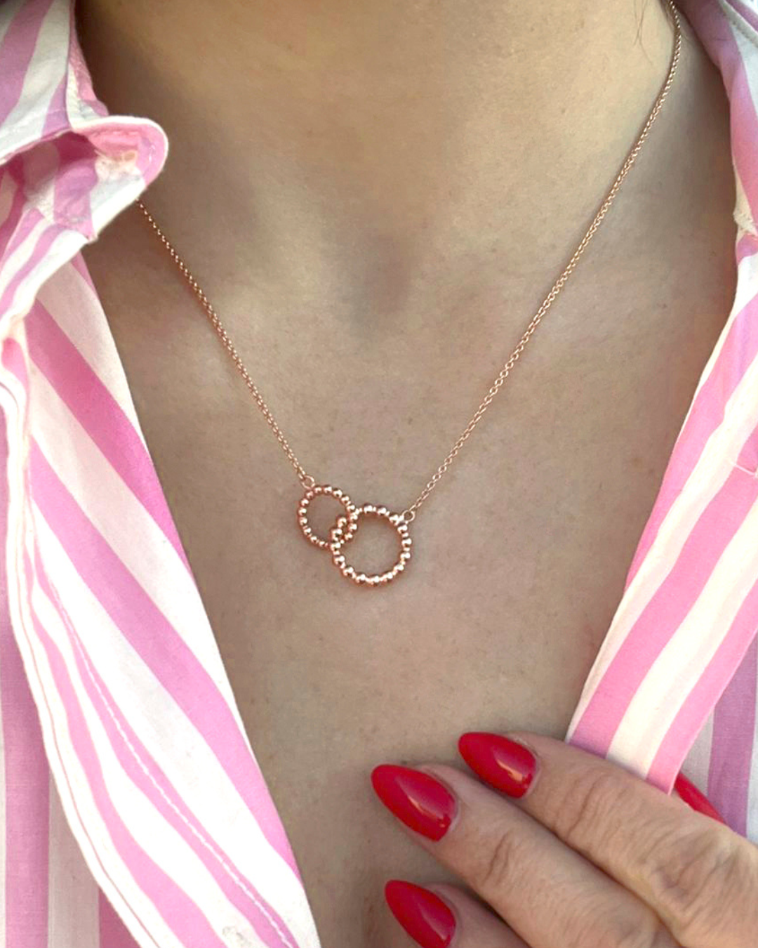 Halskette "Double" - Rose