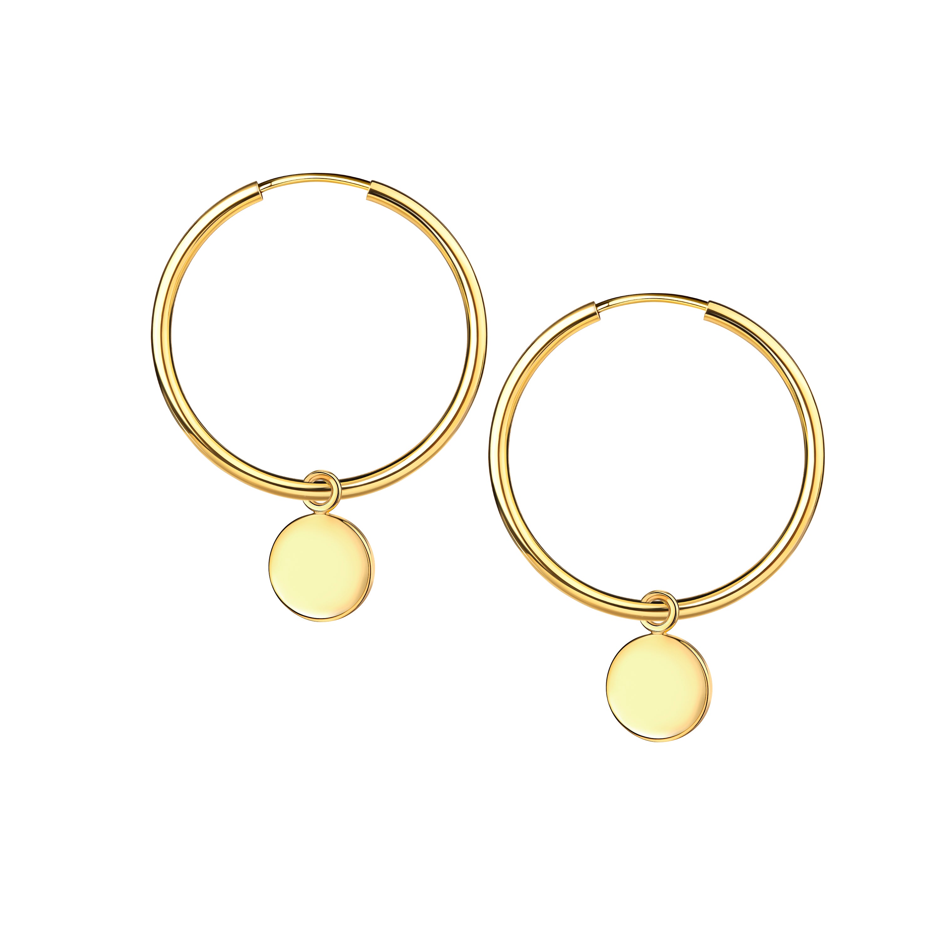 3cm Creole "Plättchen" - Gold