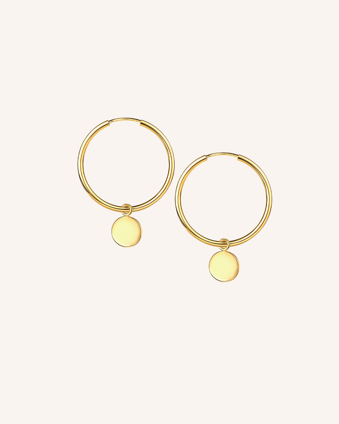 3cm Creole "Plättchen" - Gold