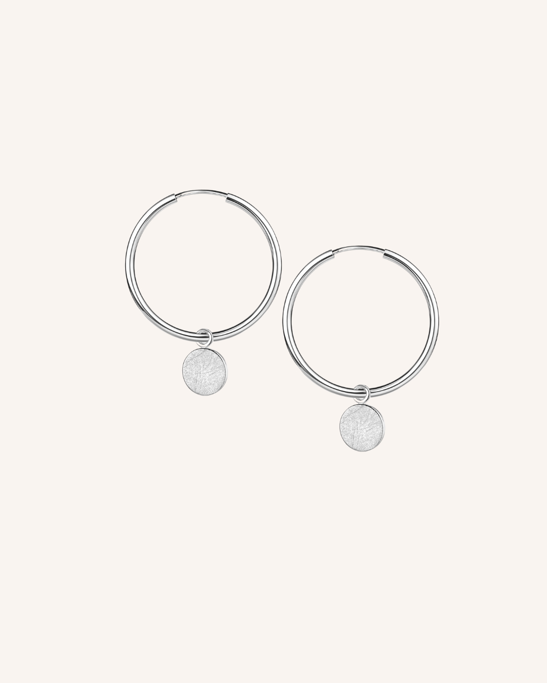 3cm Creole "Plättchen" - Silber