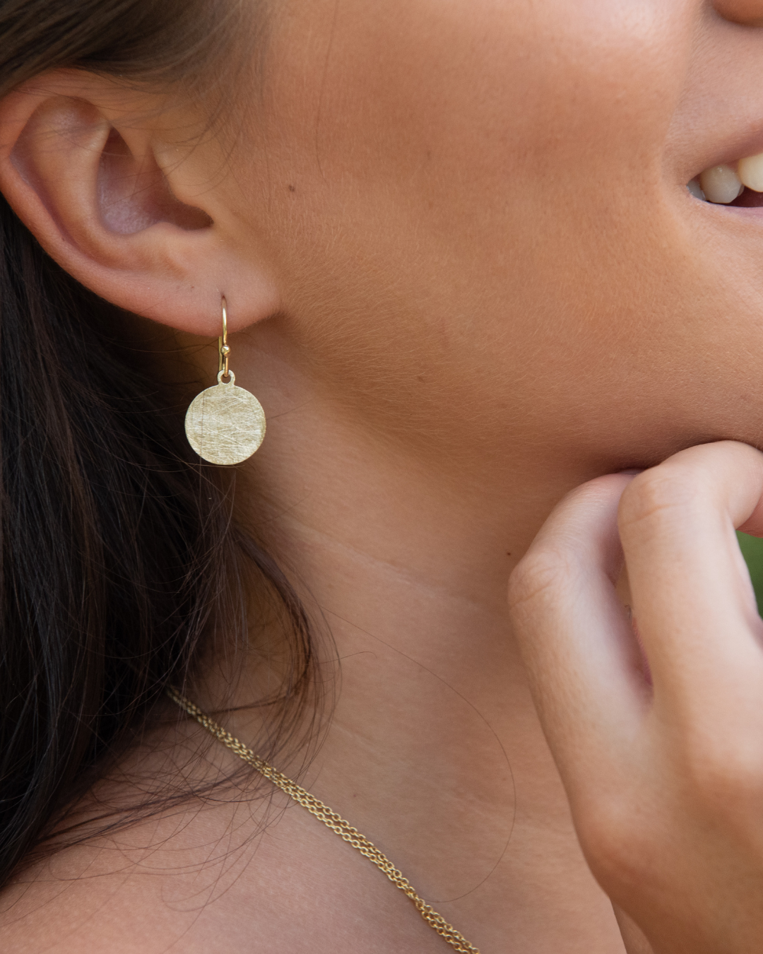 Ohrhänger "Plättchen" - Rose