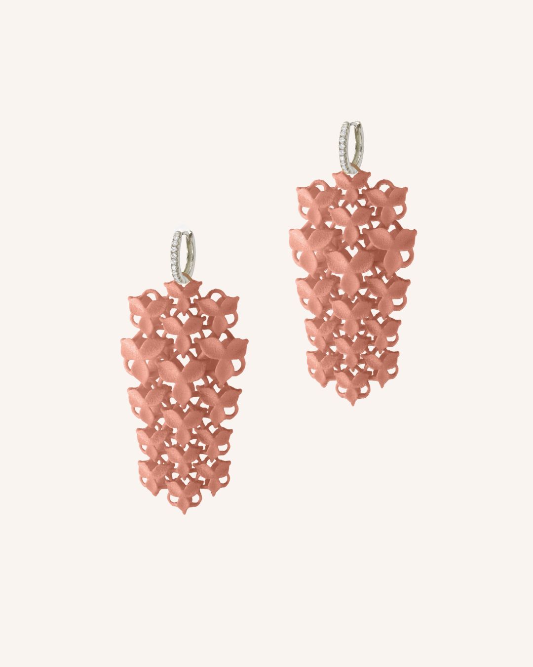 Fabnora Ohrringe "Blossom" - Koralle/Silber