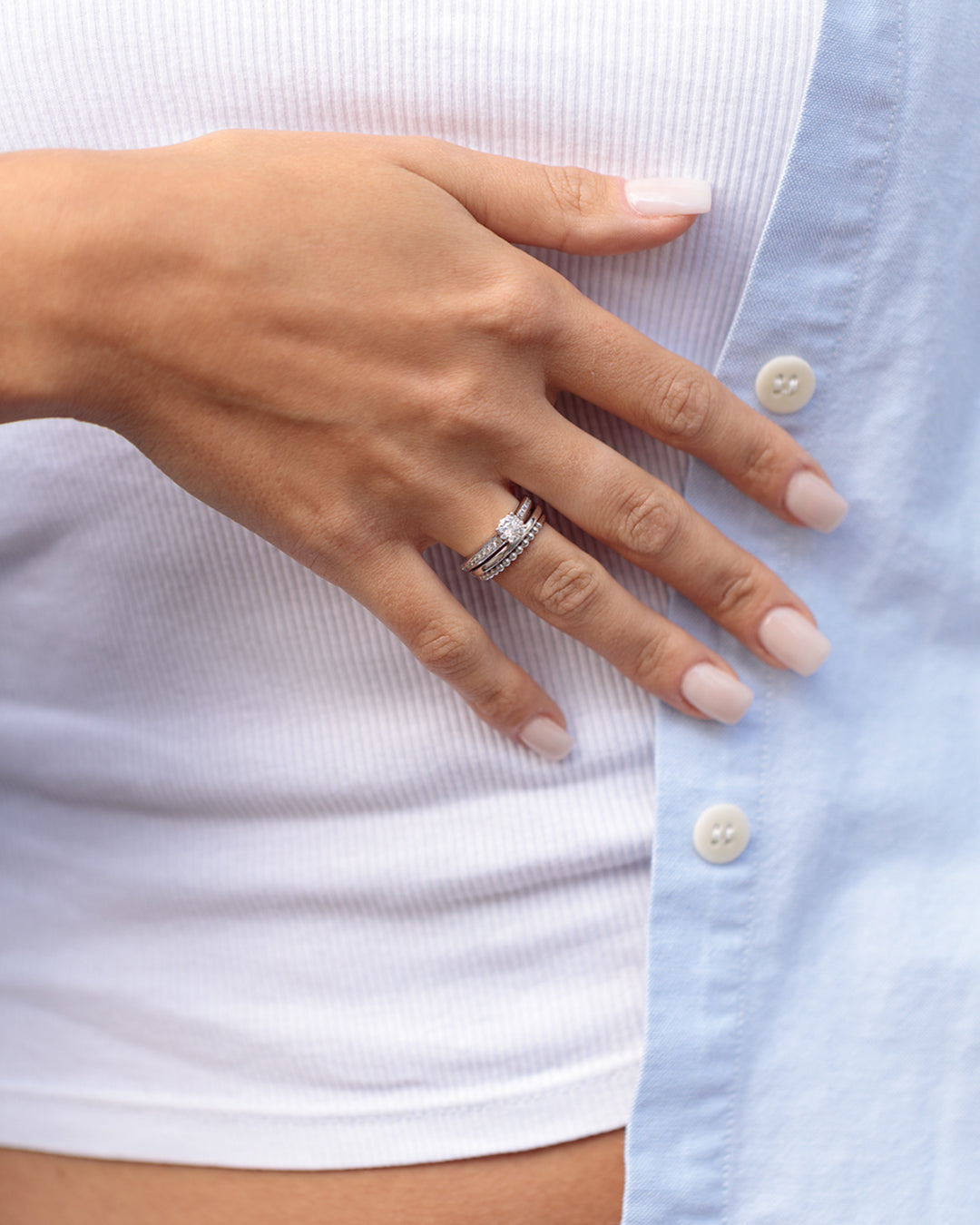 Ring "Solitär" - Silber