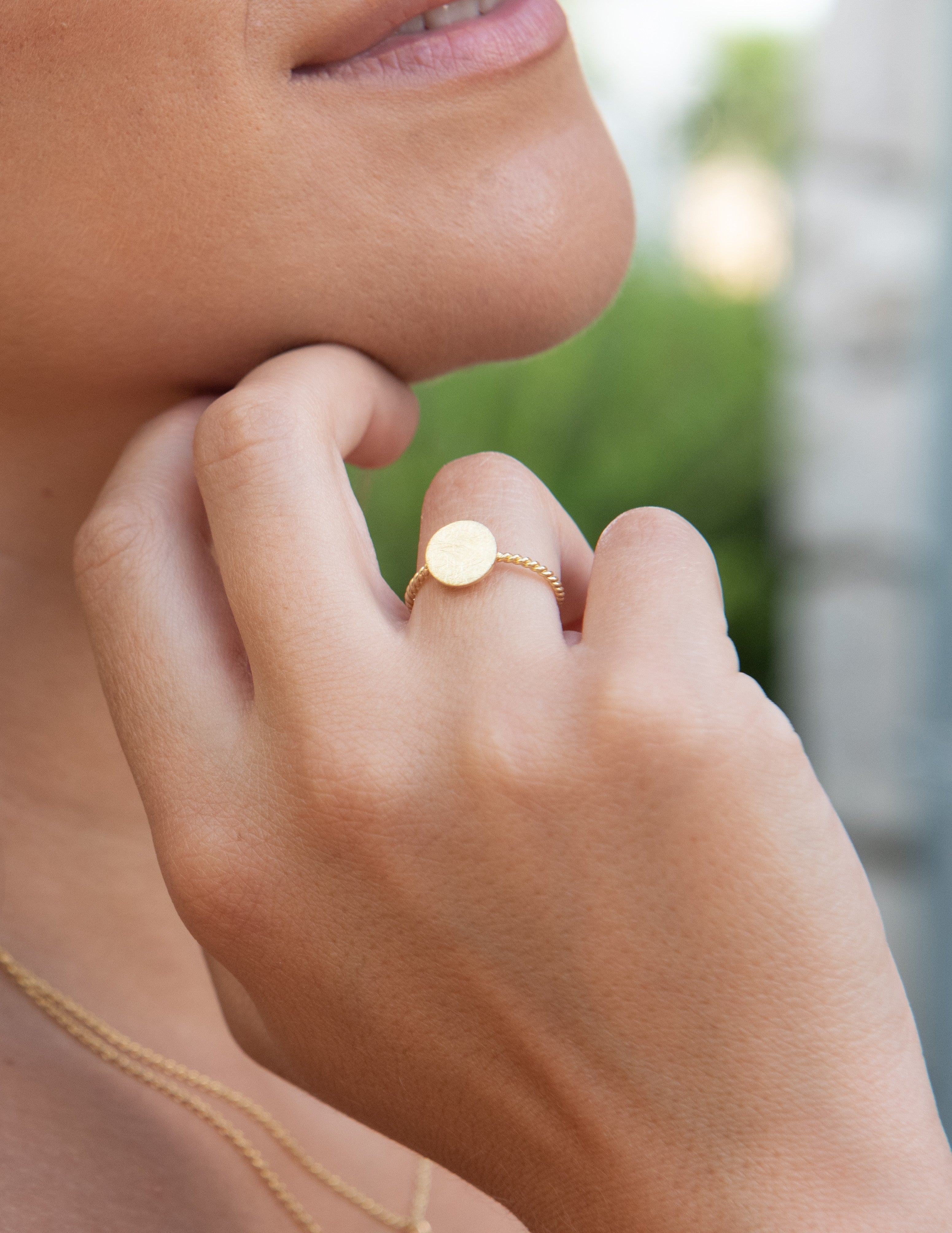 Ring "Plättchen" - Rose