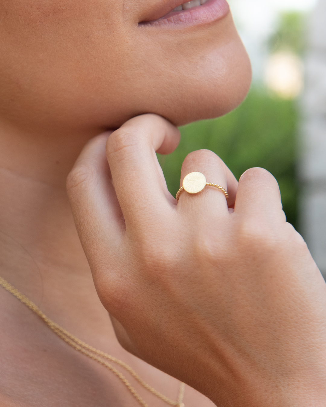 Ring "Plättchen" - Rose