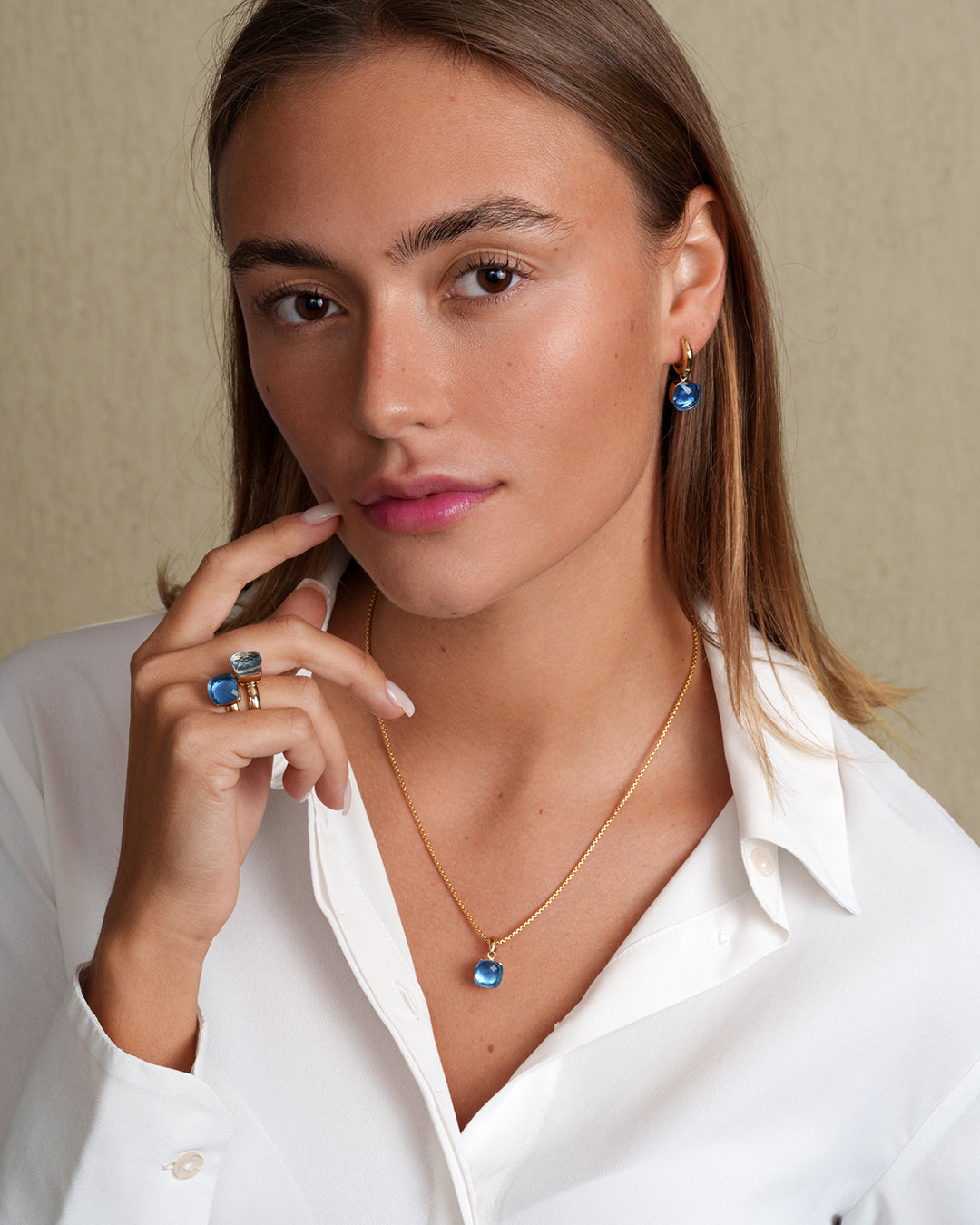 QUDO Ring "Firenze" - Light Blue