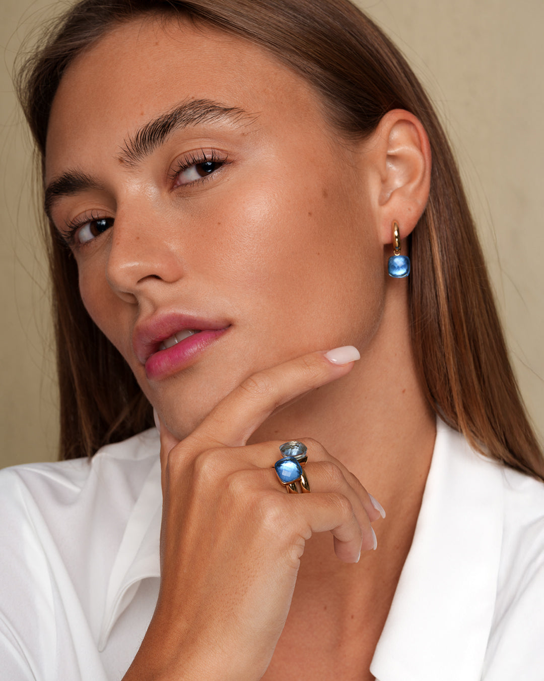 Ohrringe "Firenze" von QUDO - Light Blue