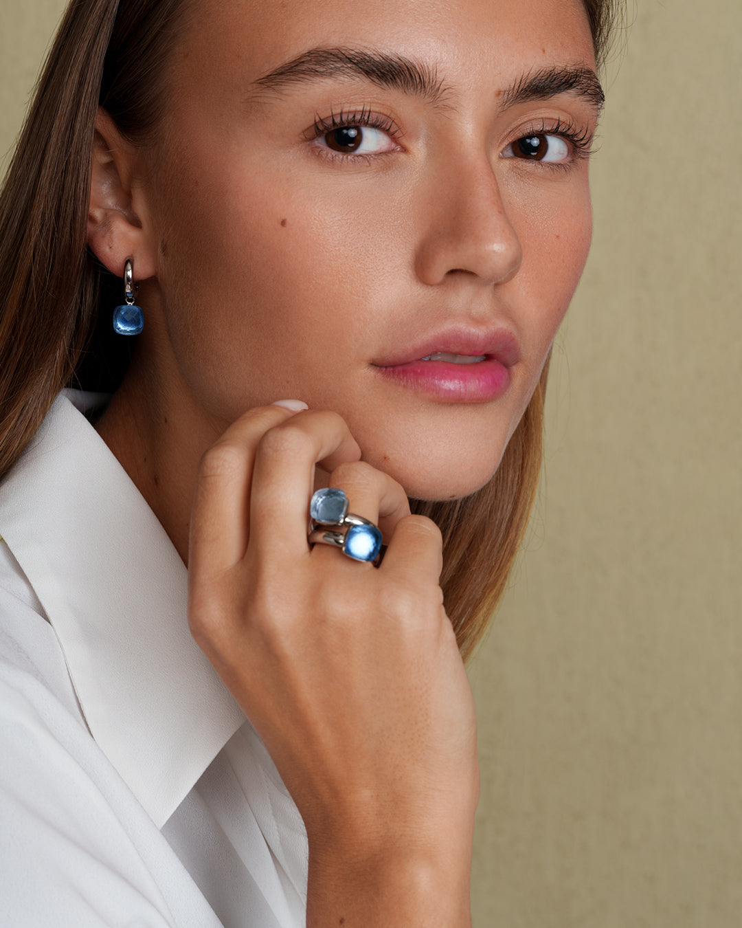 Ohrringe "Firenze" von QUDO - Light Blue