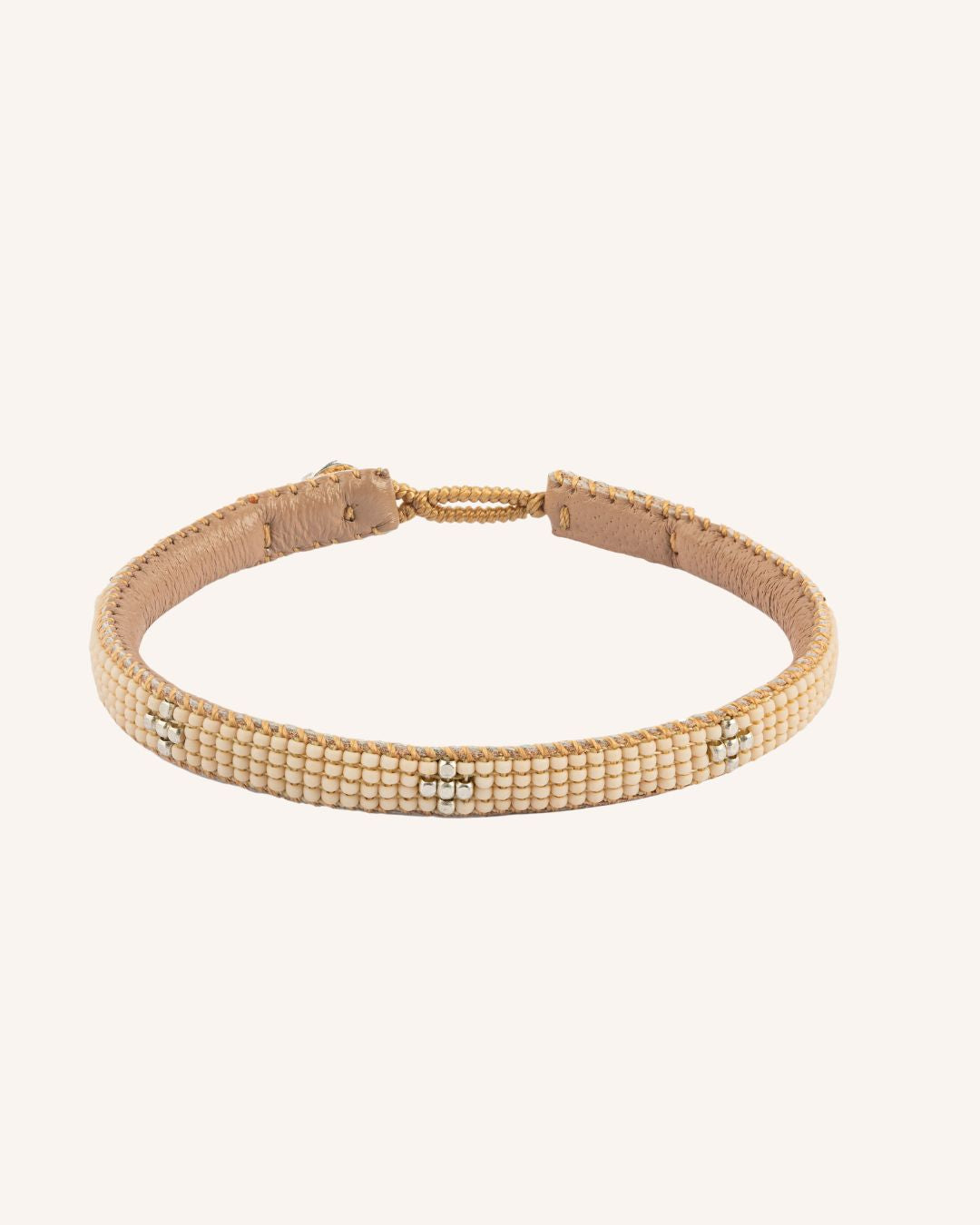 IBU Armband "Little Star" - Creme/Silber