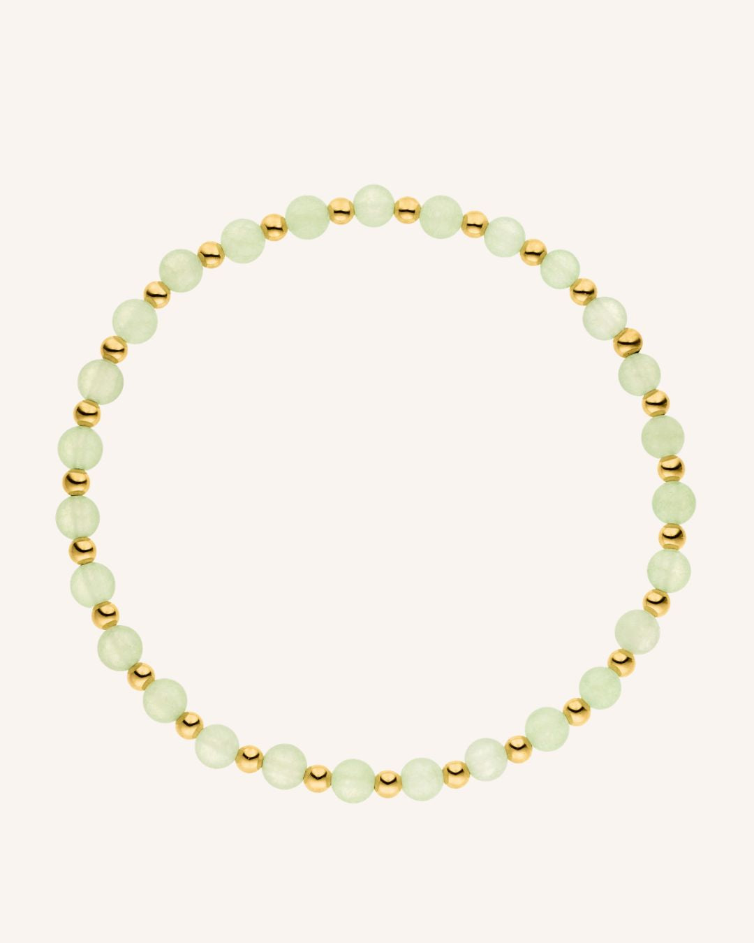 Stretcharmband "Türkis" - Gold 4mm