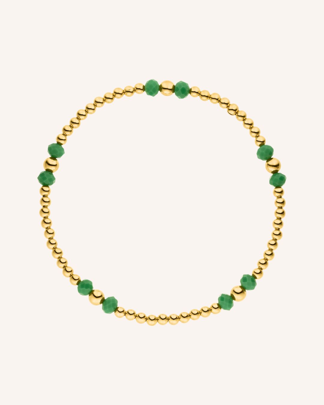 Stretcharmband "Smaragd" - Gold/Grün
