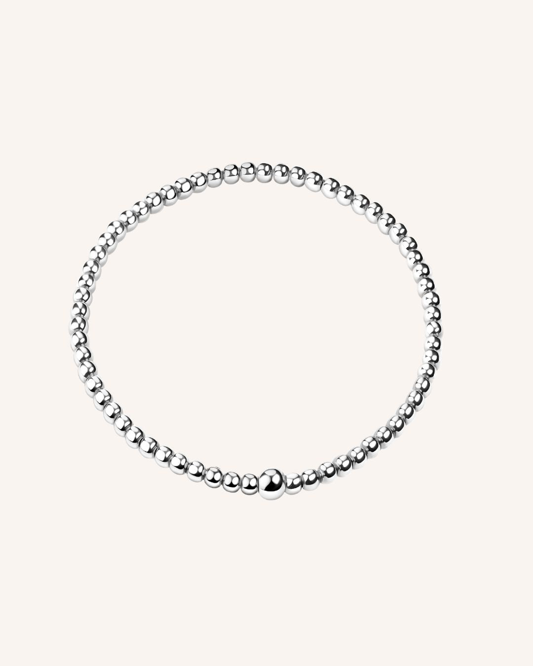 Stretcharmband "Basic" - Silber 4mm