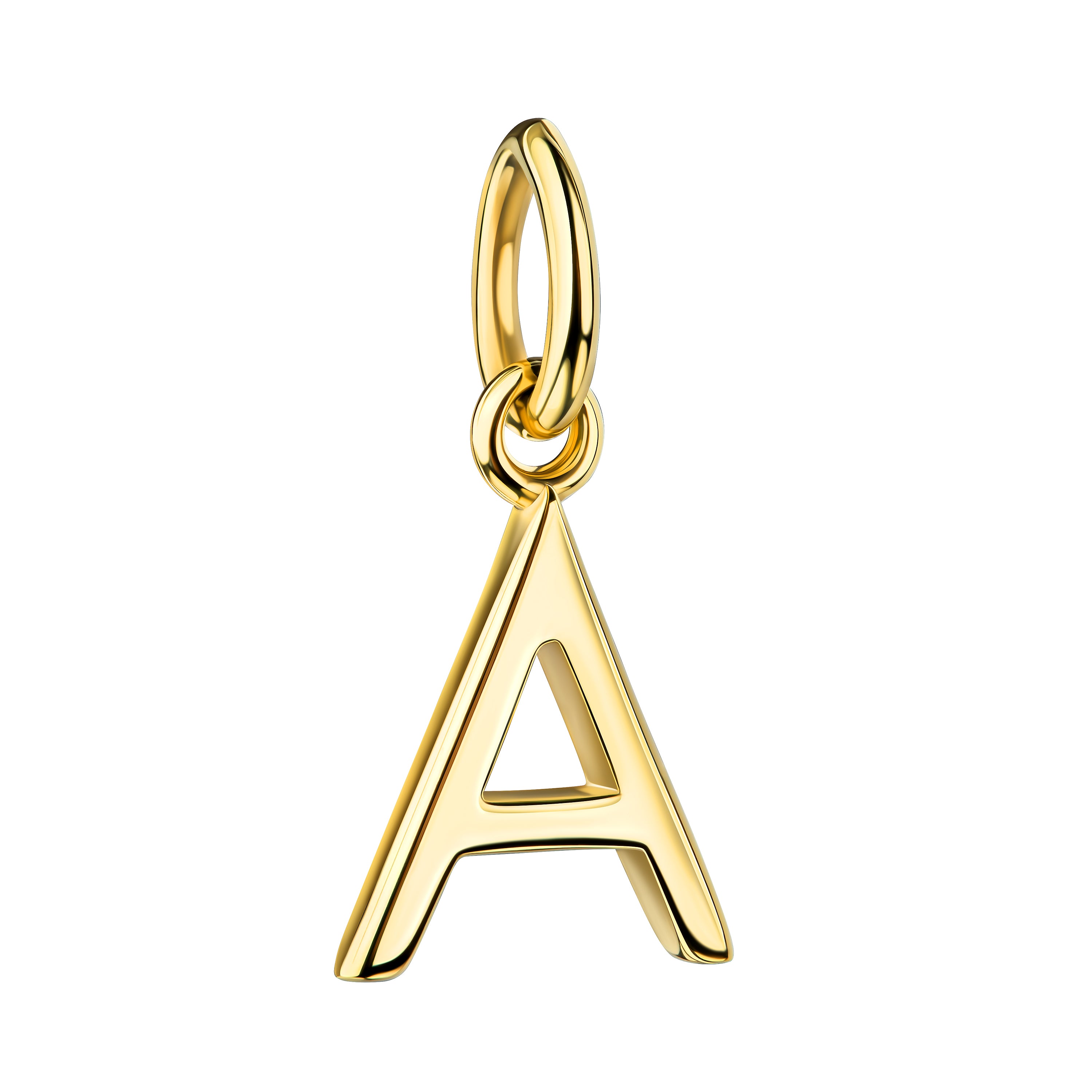Initialenkette mit Zirkonia - Gold