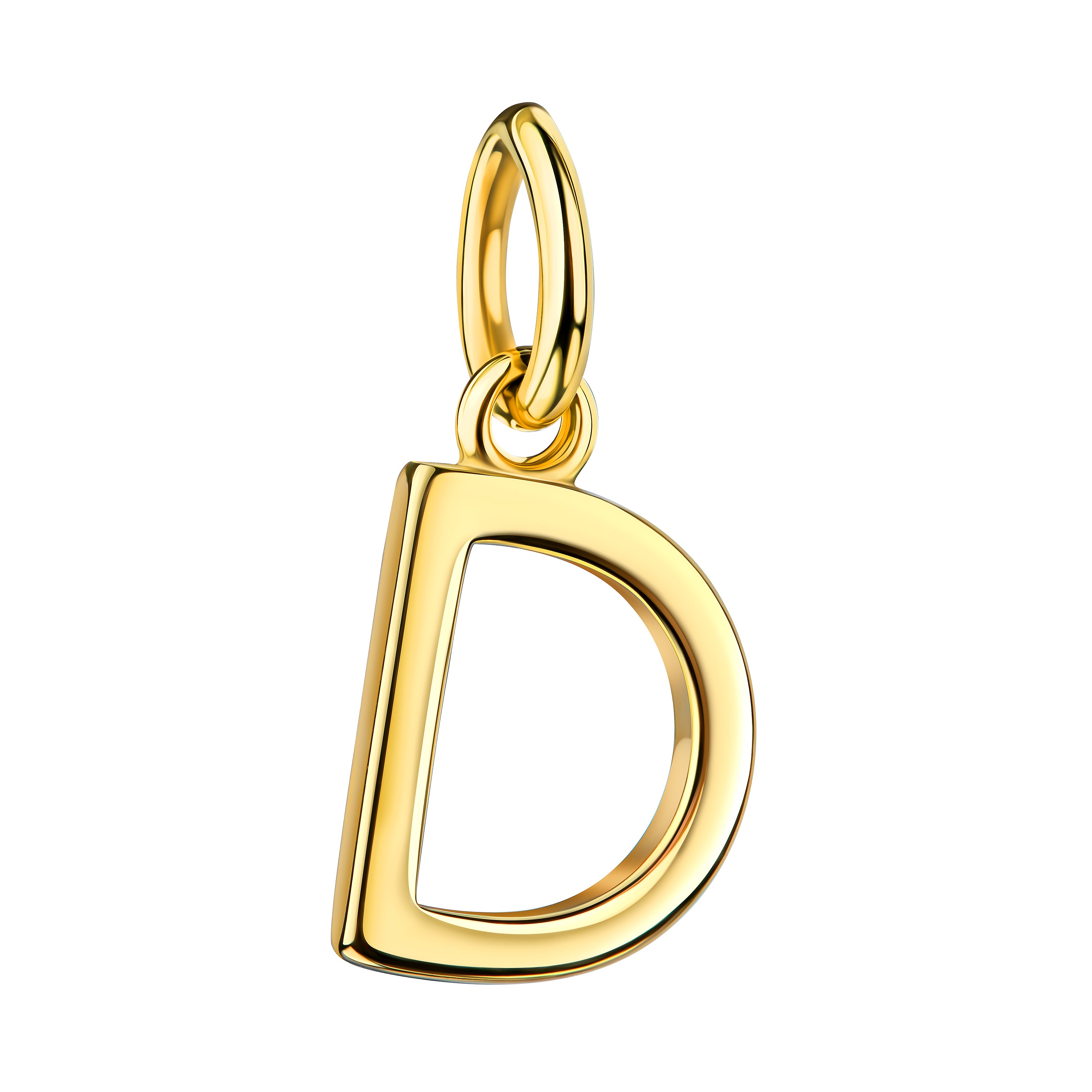 Initialenkette mit Zirkonia - Gold