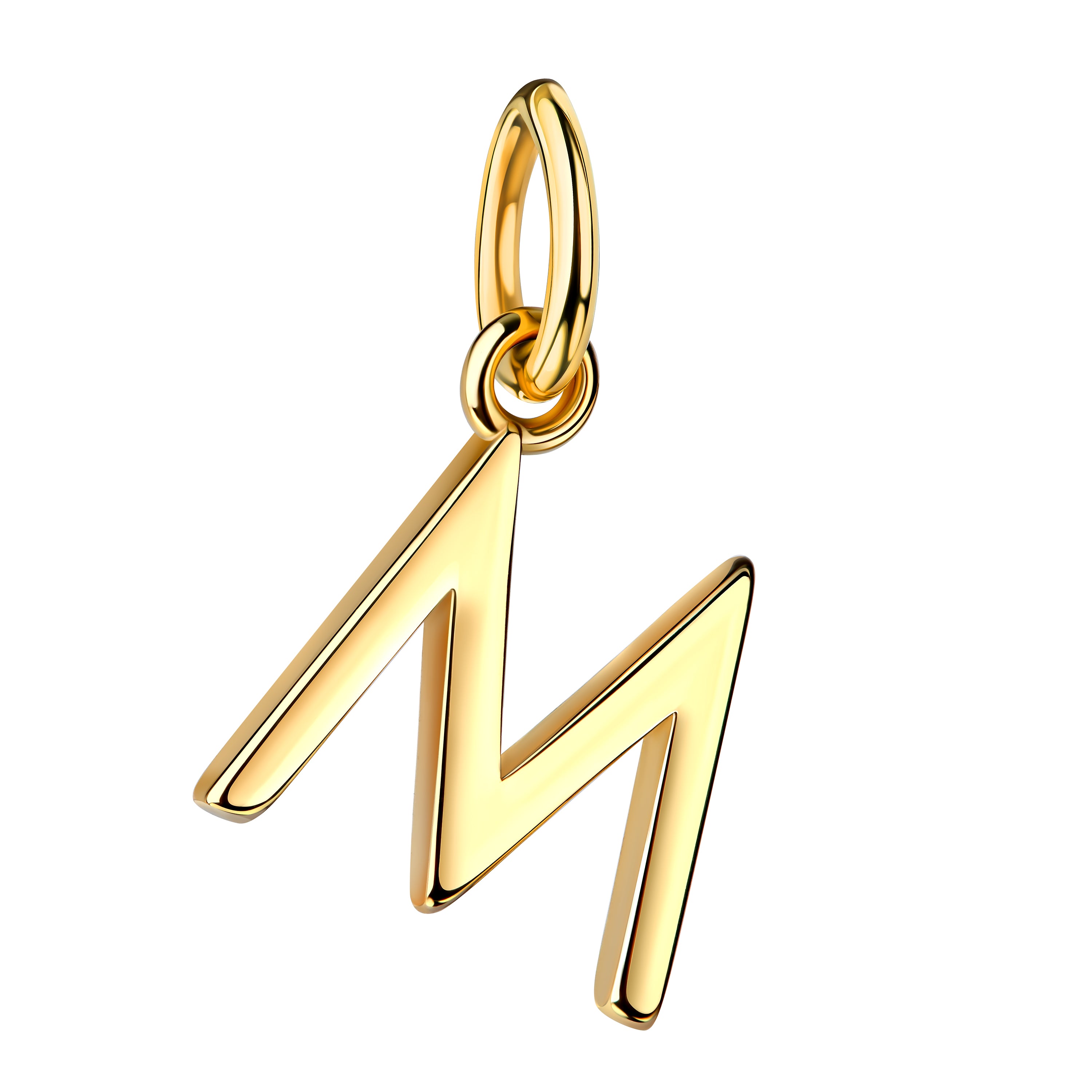 Initialenkette mit Zirkonia - Gold