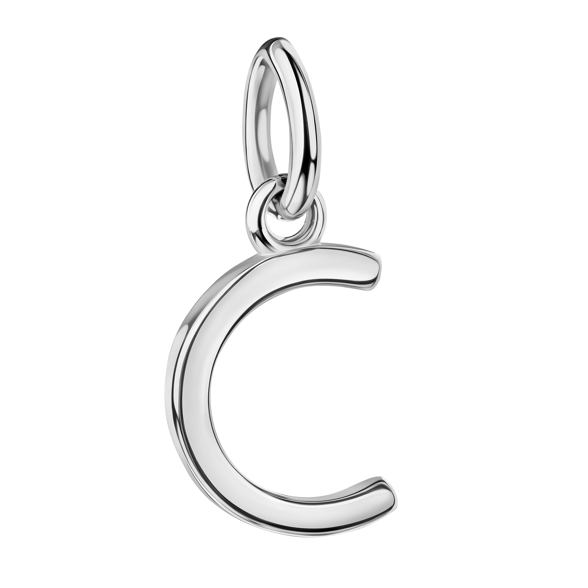 Initialenkette mit Zirkonia - Silber