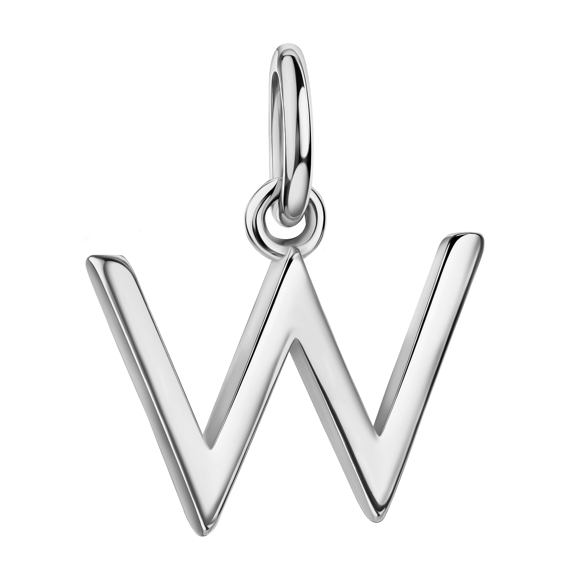 Initialenkette mit Zirkonia - Silber