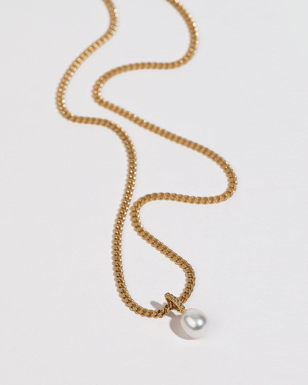 Halskette "Perle" - Panzerkette Gold