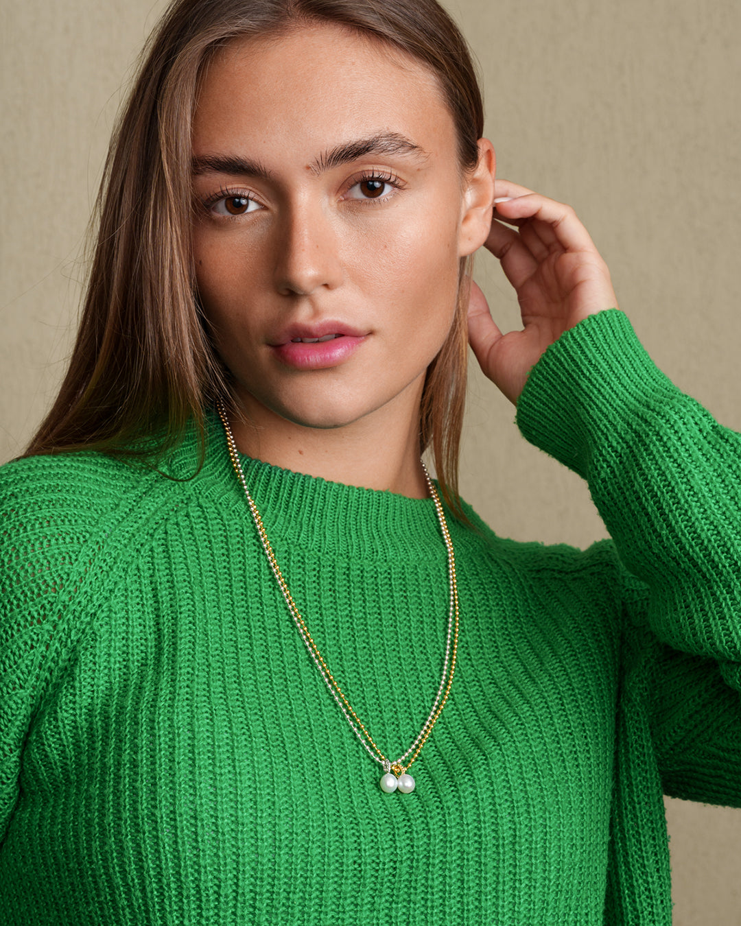 Halskette "Perle" - Kugelkette Gold