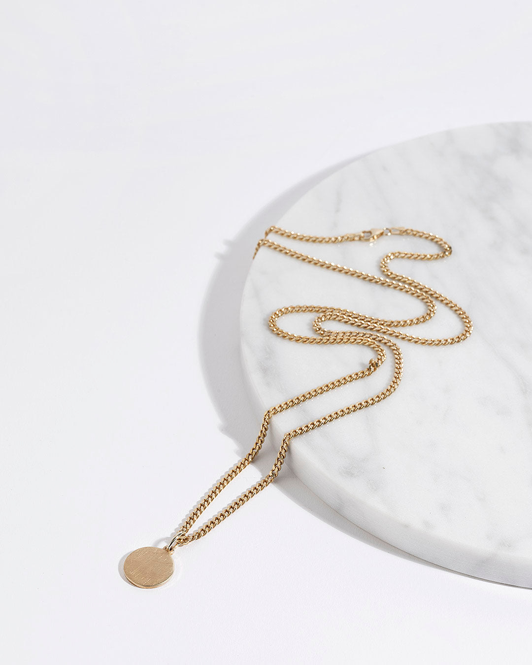 Halskette "Plättchen" - Panzerkette Gold