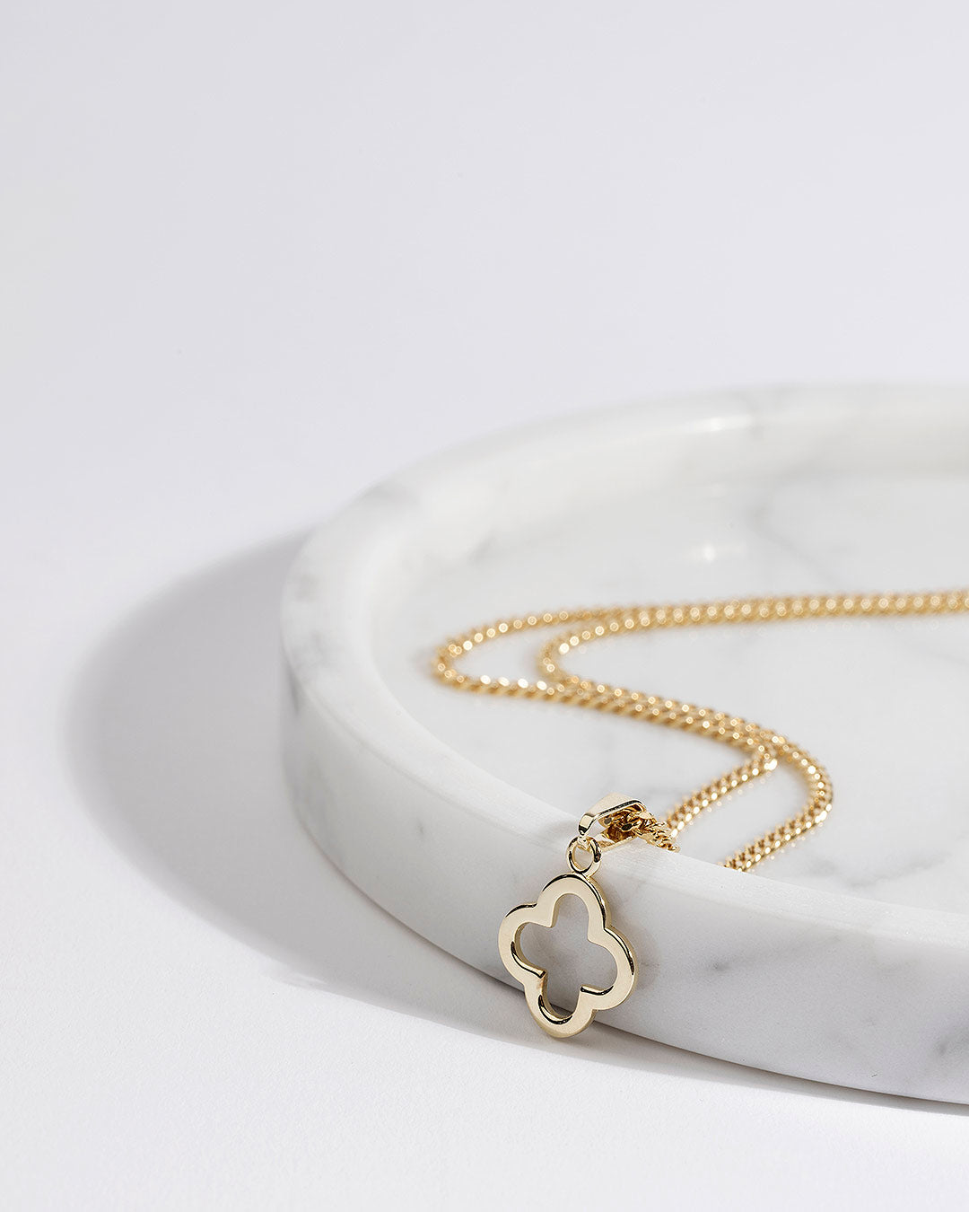 Halskette "Kleeblatt" - Panzerkette Gold