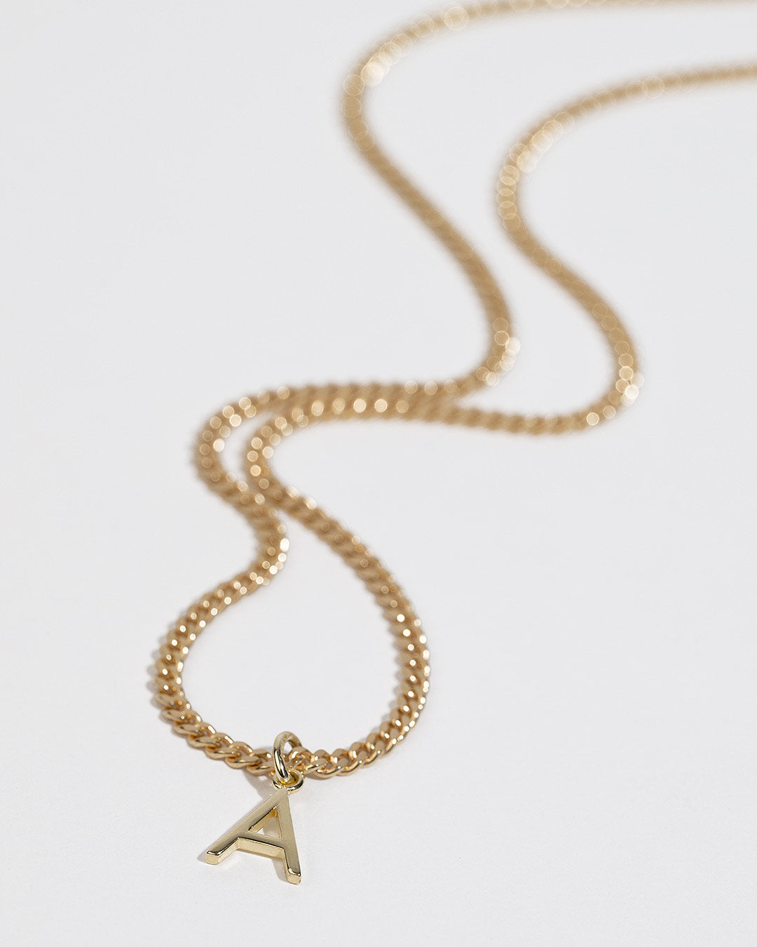 Halskette "Letter" - Panzerkette Gold