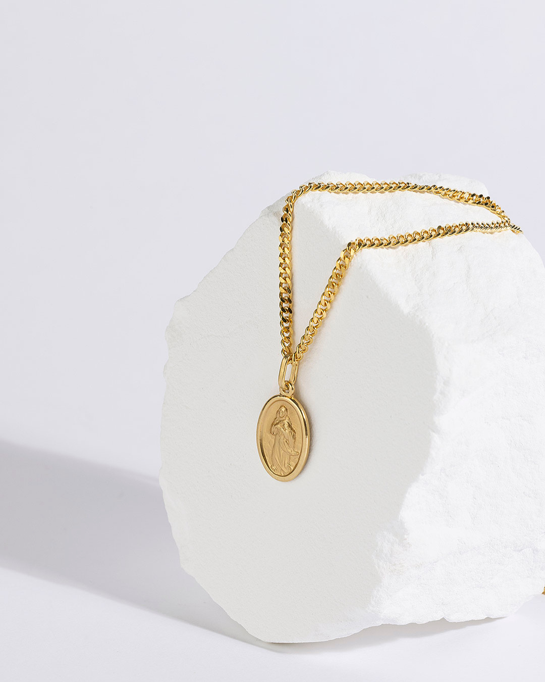 Halskette "Madonna" - Panzerkette Gold