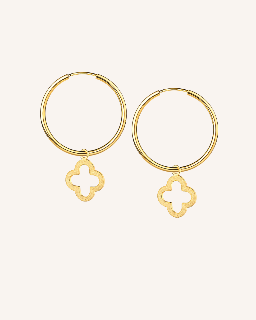 Kleeblatt Creolen - Gold