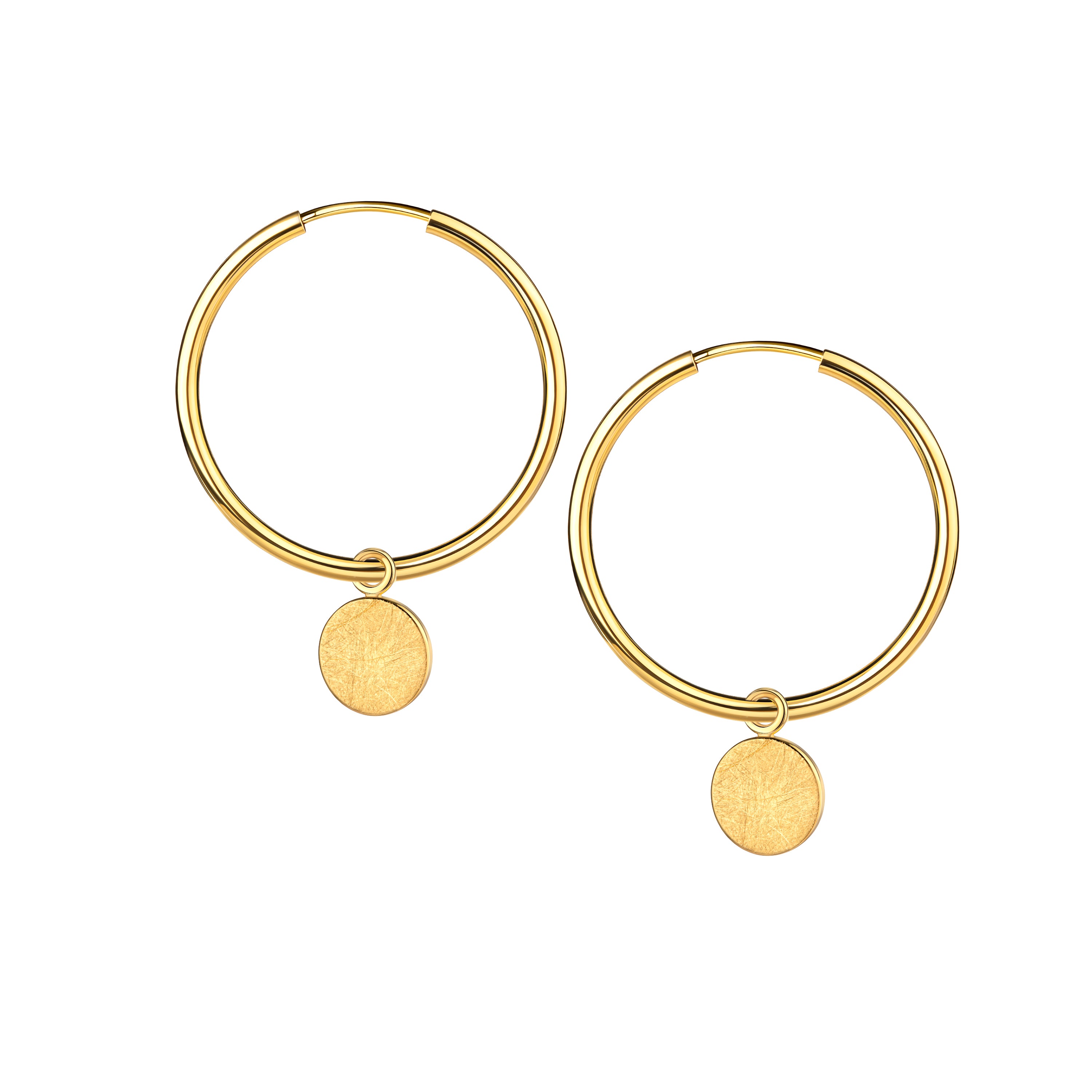 3cm Creole "Plättchen" - Gold