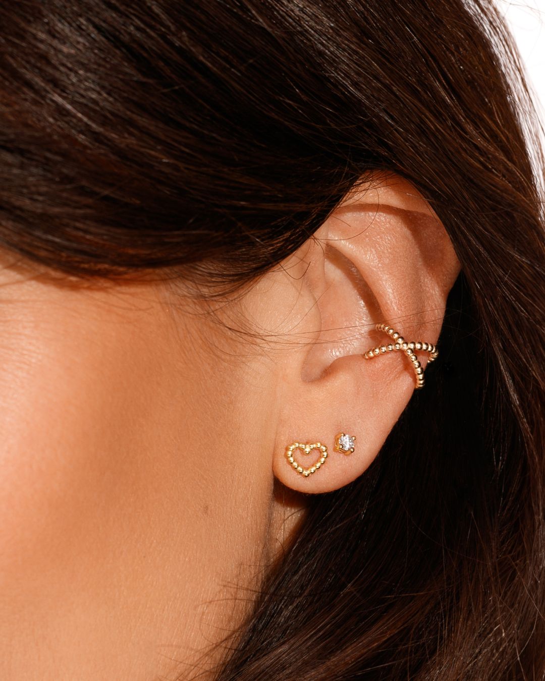 Ohrstecker "Herz"- Gold