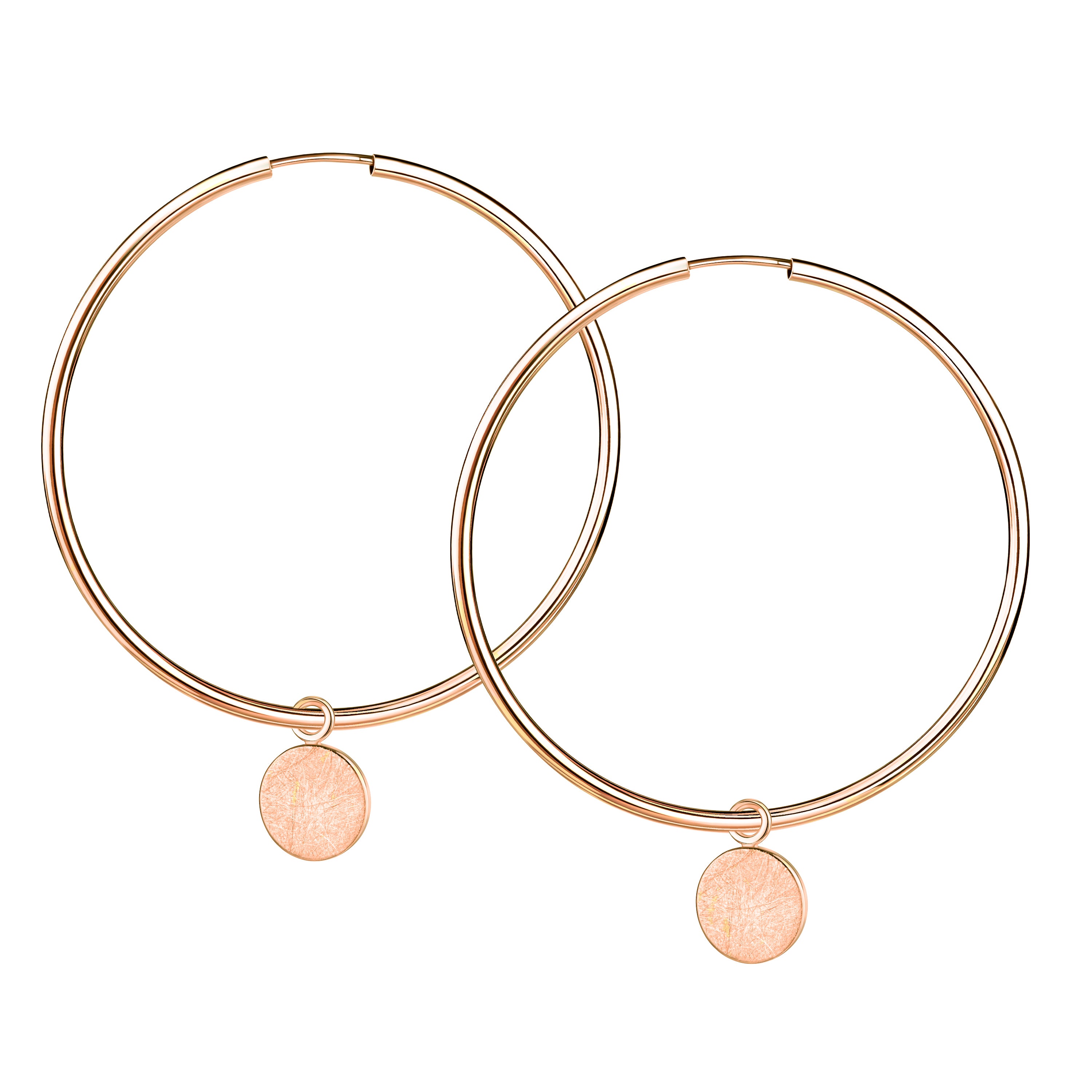 5cm Creole "Plättchen" - Rose