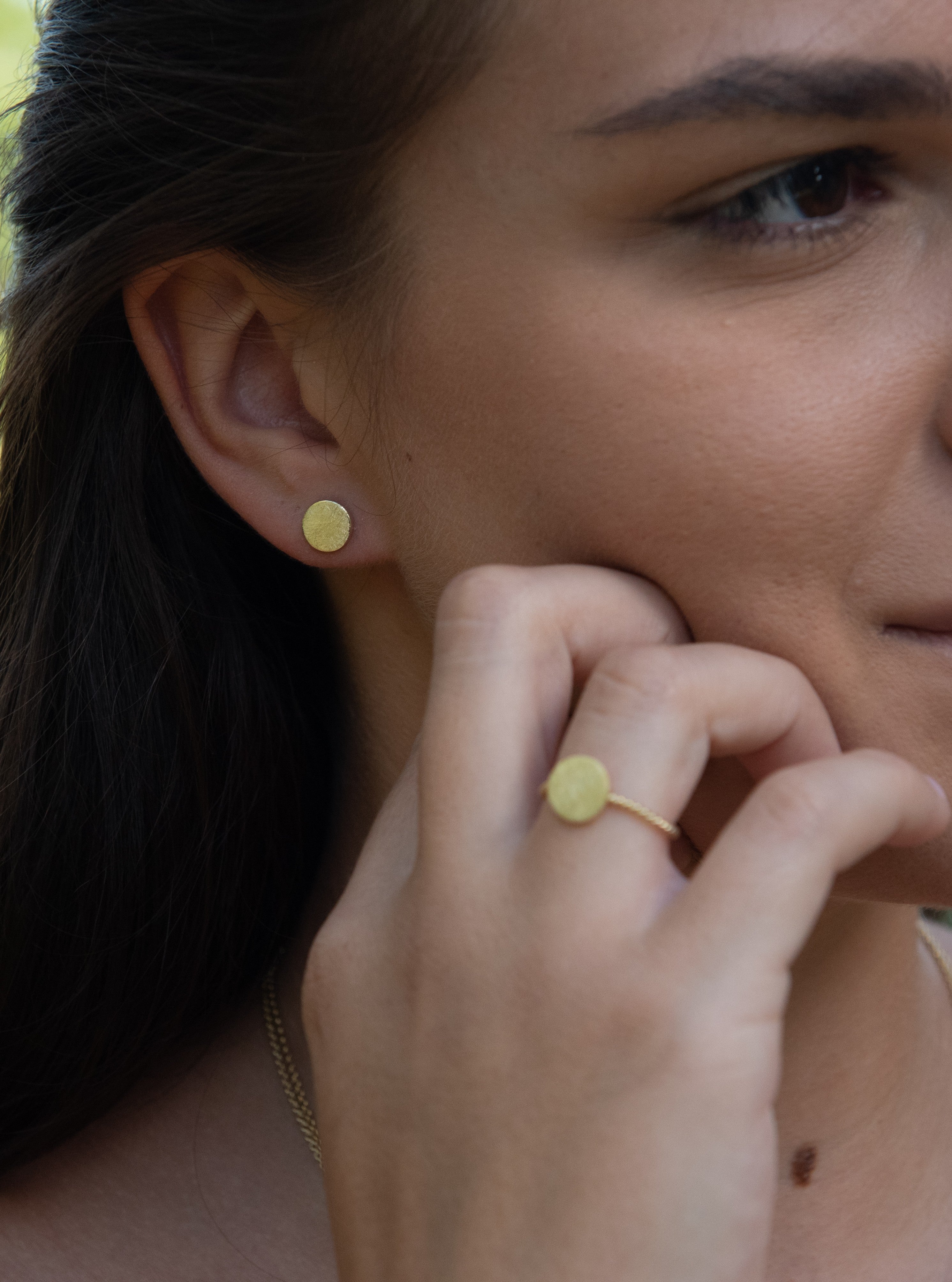 Ohrstecker "Plättchen" - Rose