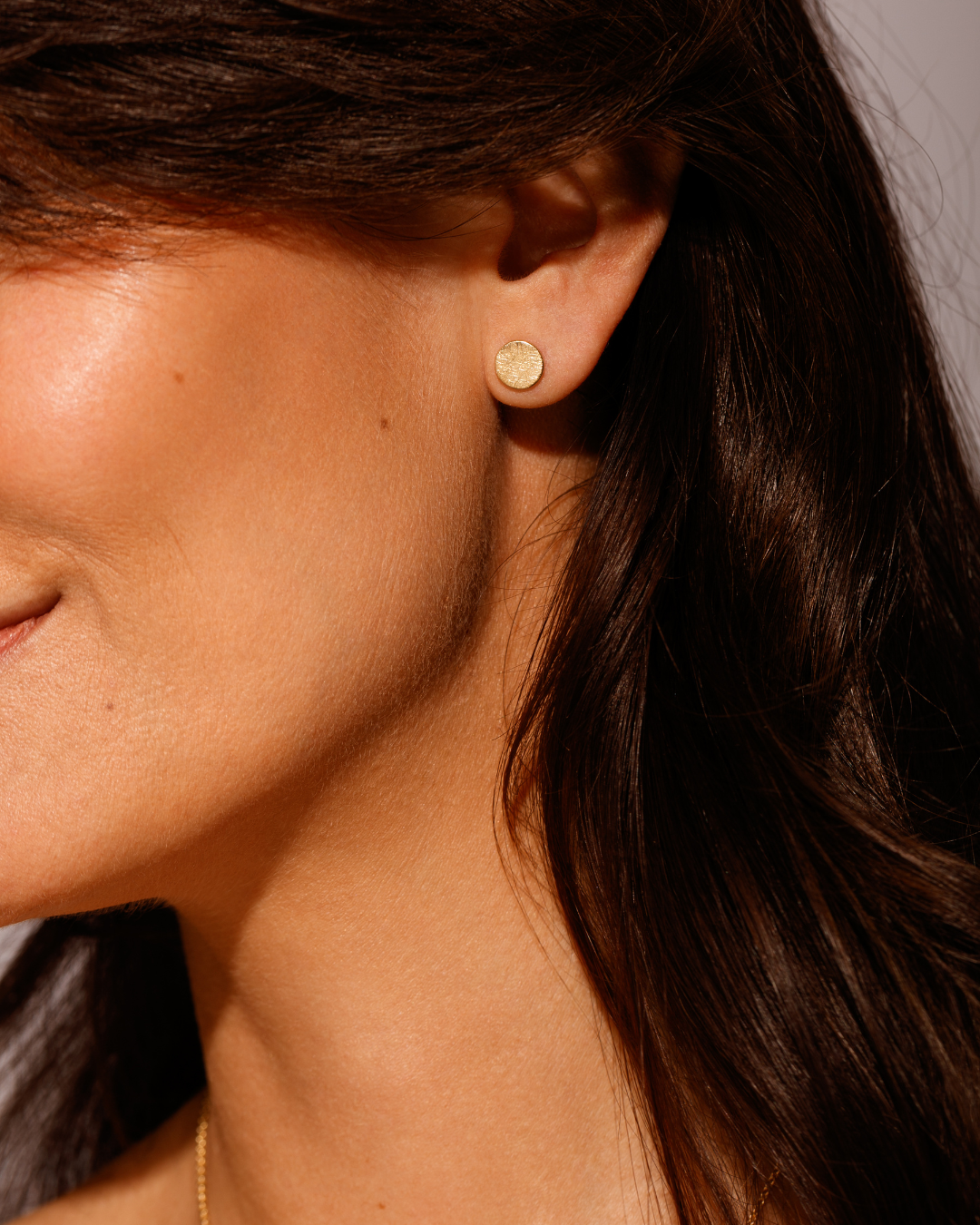 Ohrstecker "Plättchen" - Rose