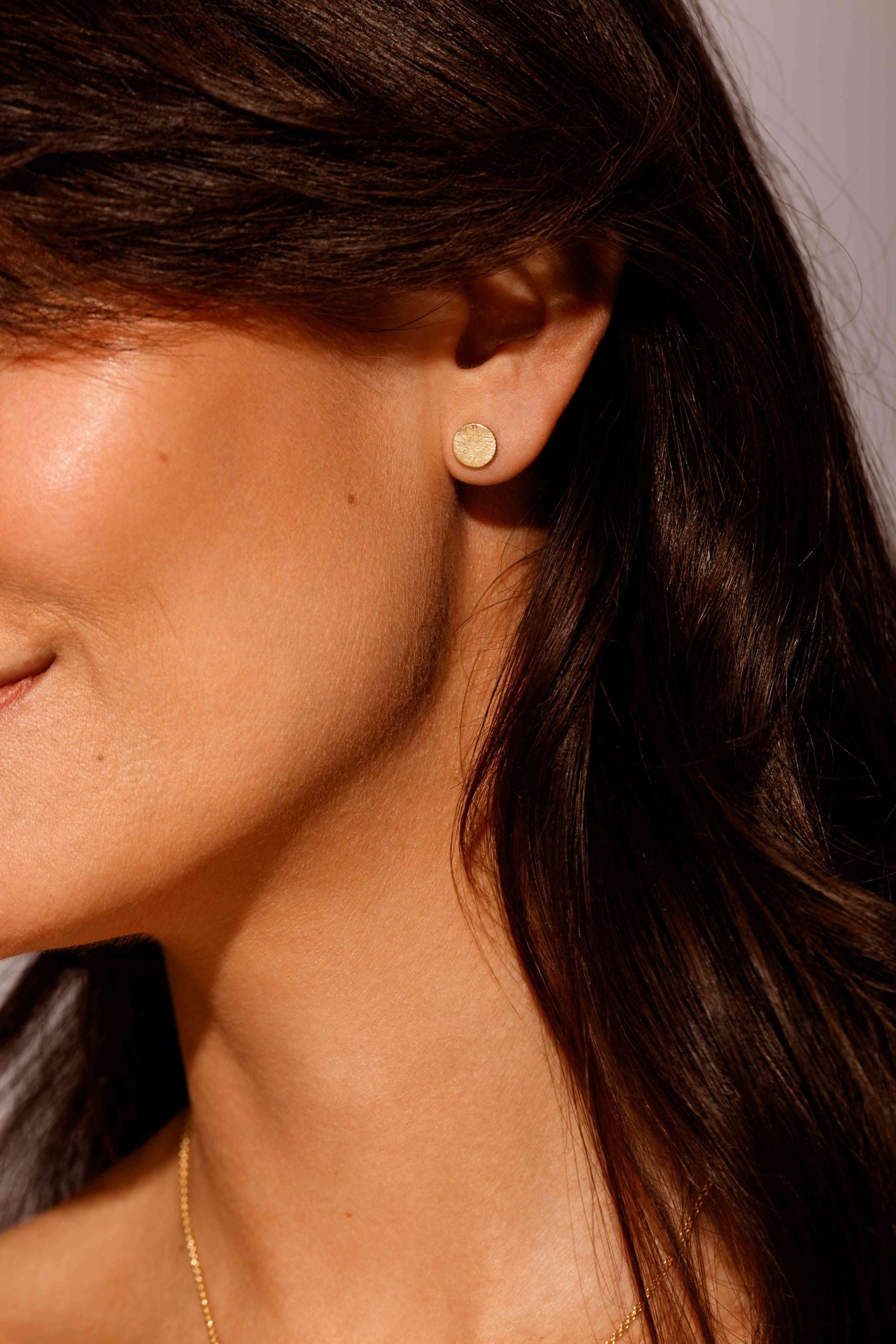 Ohrstecker "Plättchen" - Rose